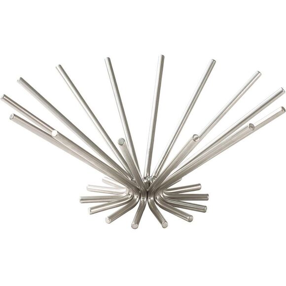 NEW Spectrum Diversified Euro Starburst Fruit Bowl, Satin Nickel - Picture 5 of 5